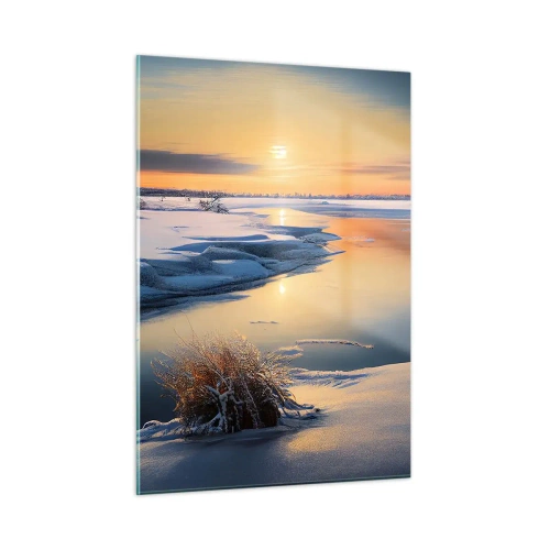 Schilderen op glas - Winterse zonsondergang - 50x70 cm