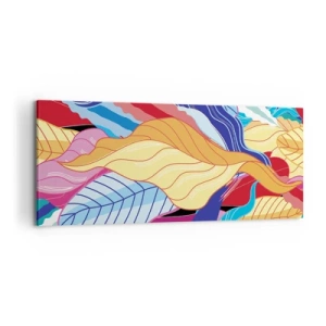 Schilderen op canvas - Een kleurrijke puinhoop - 120x50 cm