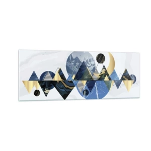 Schilderen op glas - Geometrisch landschap - 140x50 cm