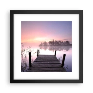 Poster in een zwarte lijst - Van de lila mist... - 30x30 cm