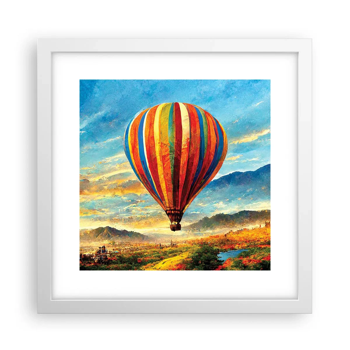 Poster in een witte lijst - In stilte zie je meer - 30x30 cm