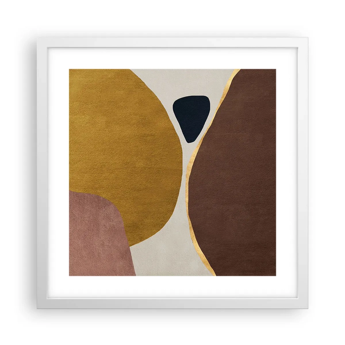 Poster in een witte lijst - Abstractie – een plek in de ruimte - 40x40 cm