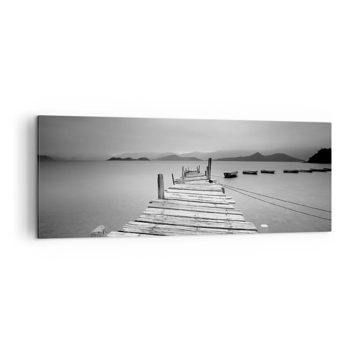 Schilderen op canvas - Achter bergen en zeeën - 140x50 cm
