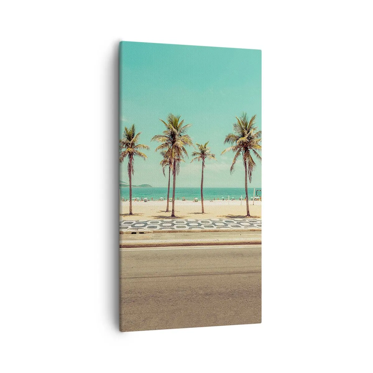 Schilderen op canvas - Op wacht op het strand - 55x100 cm