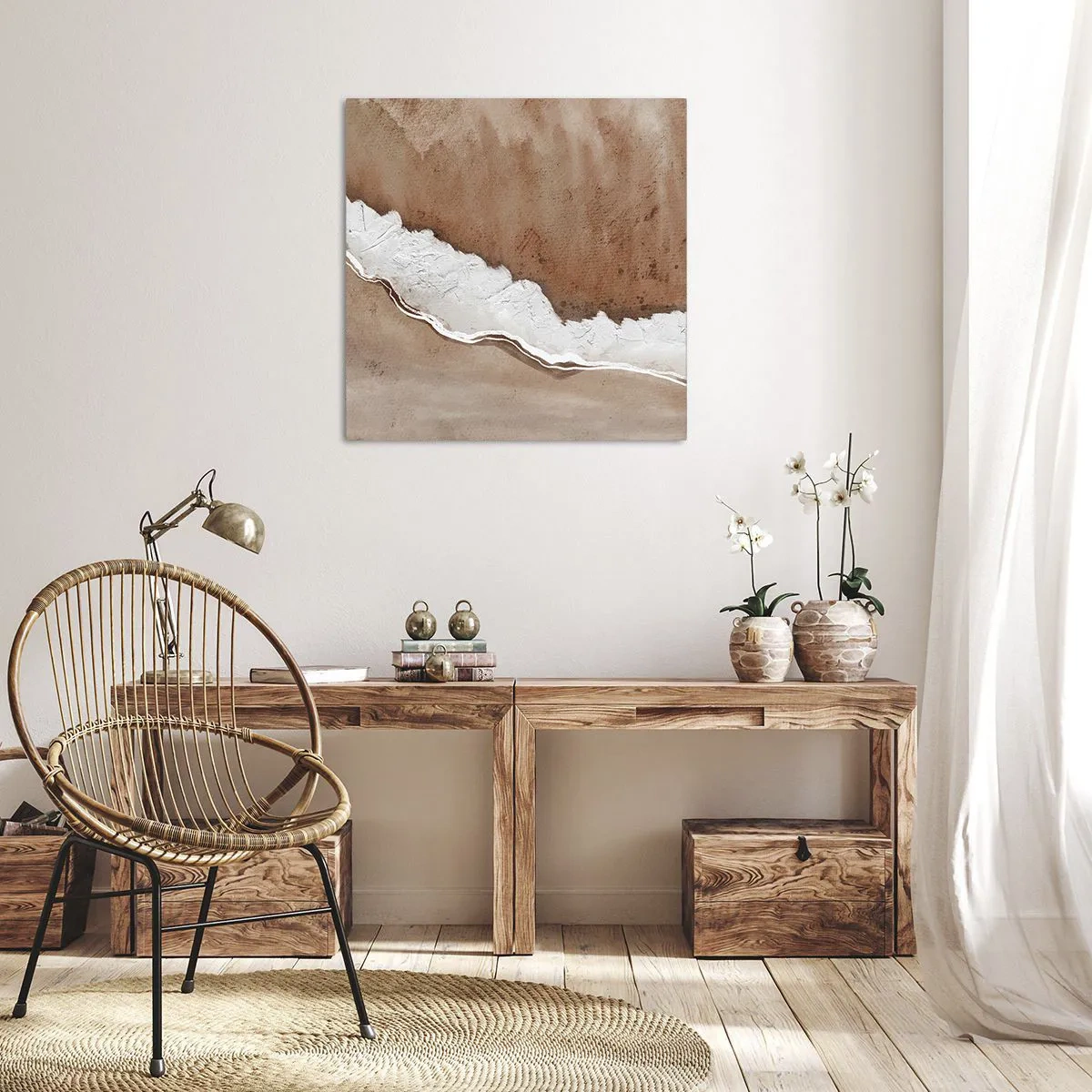 Schilderen op canvas - In aardetinten - 50x50 cm