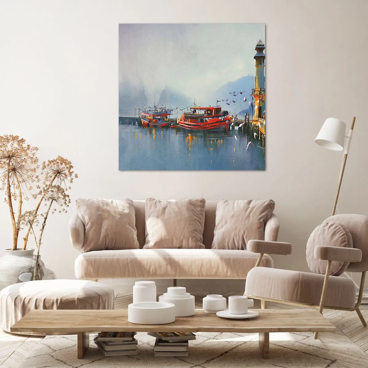 Schilderen op canvas - Aan het einde van de wereld - 70x70 cm