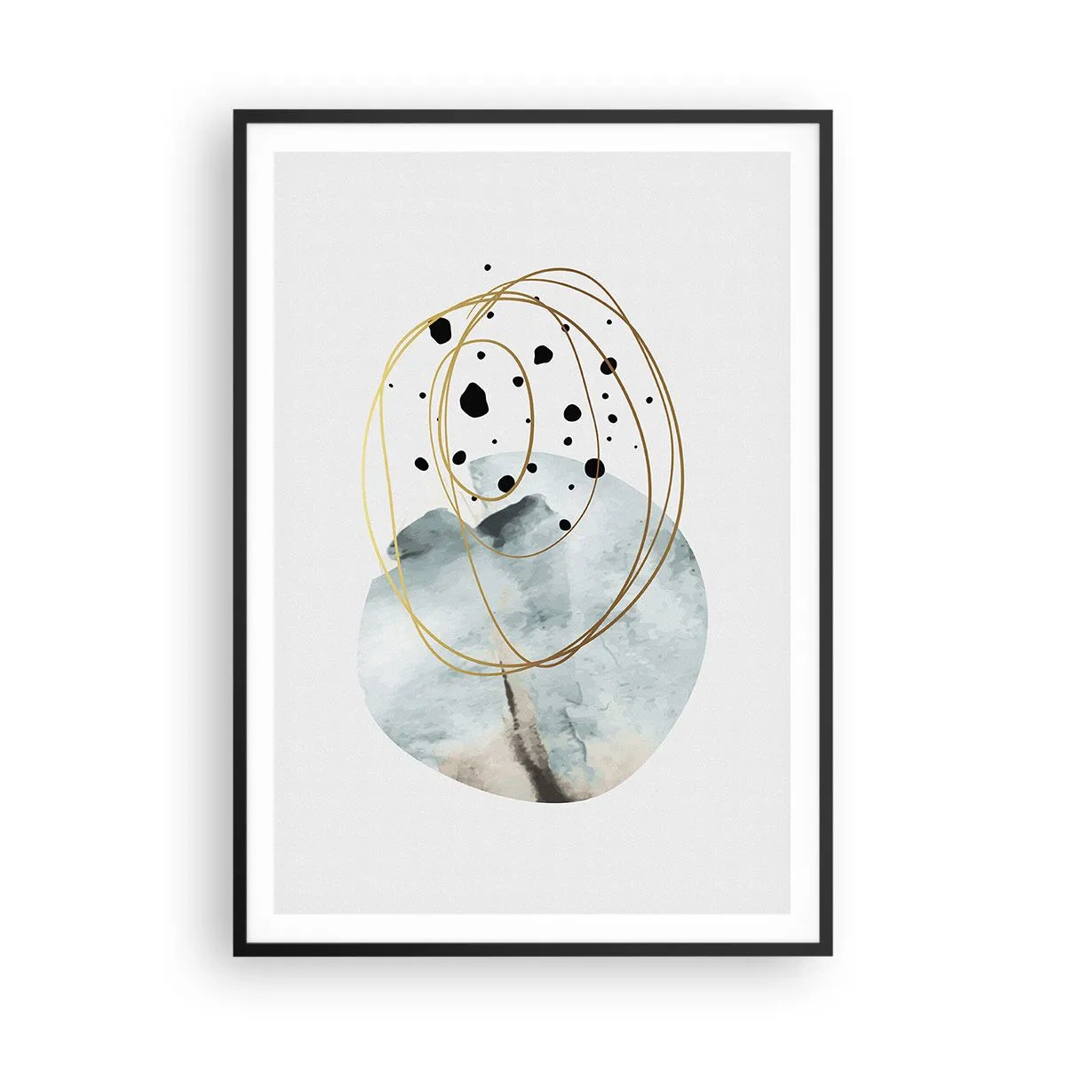 Poster in een zwarte lijst - Omarmd door de ruimte - 70x100 cm