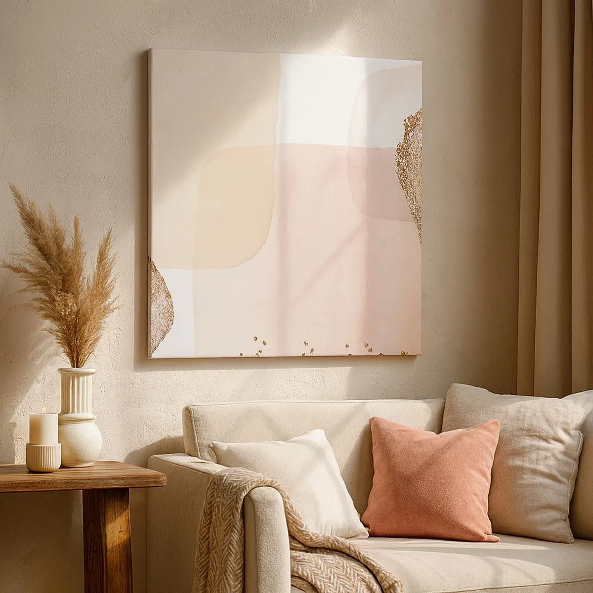 Schilderen op canvas - Een blik door kleur - 30x30 cm