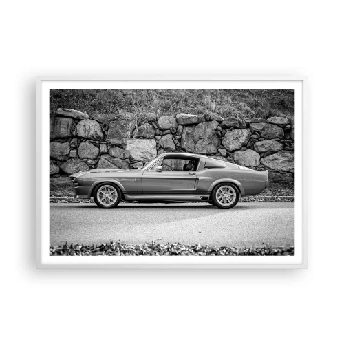 Poster in een witte lijst - De legende van de jaren 60 - 100x70 cm