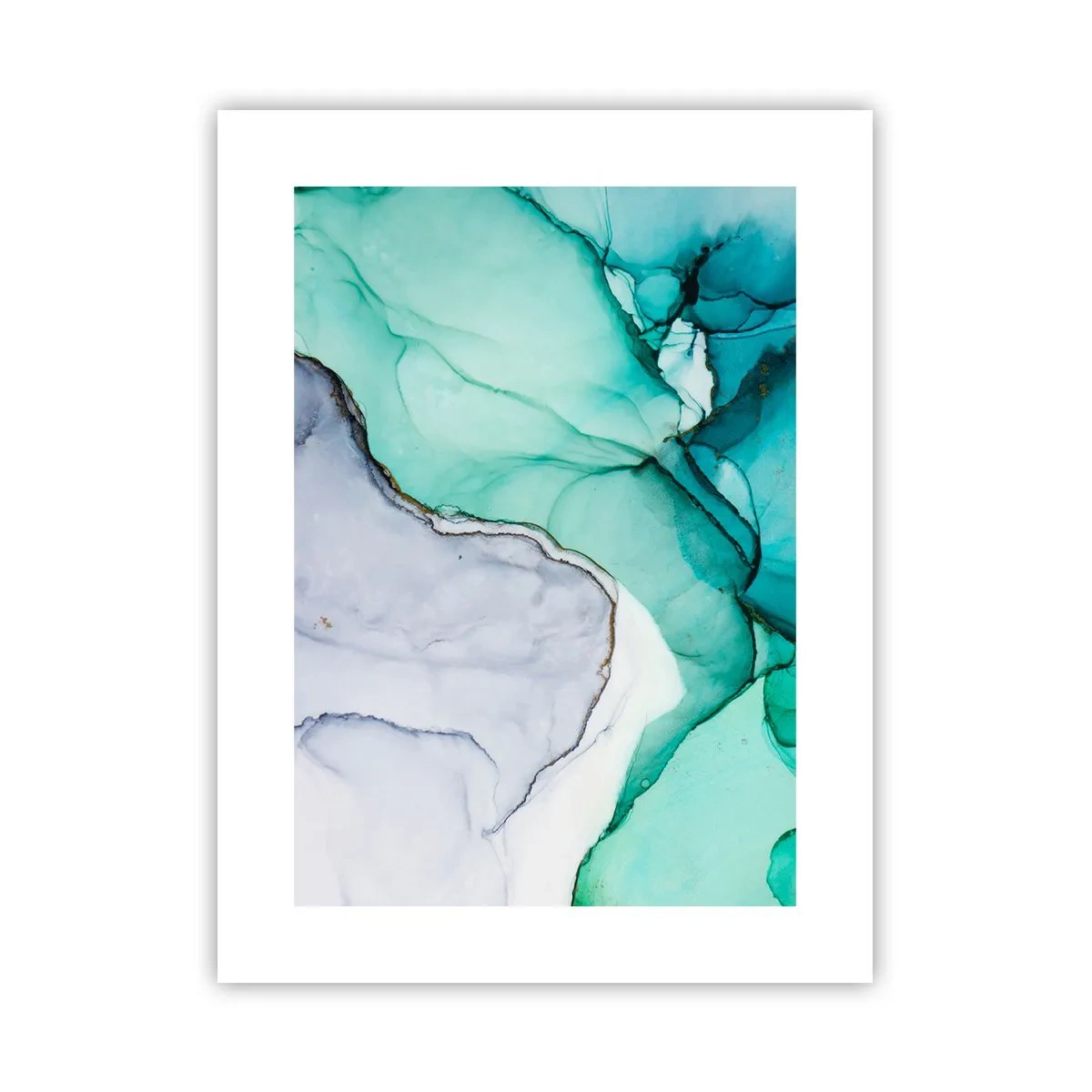 Poster - Een studie in turkoois - 30x40 cm