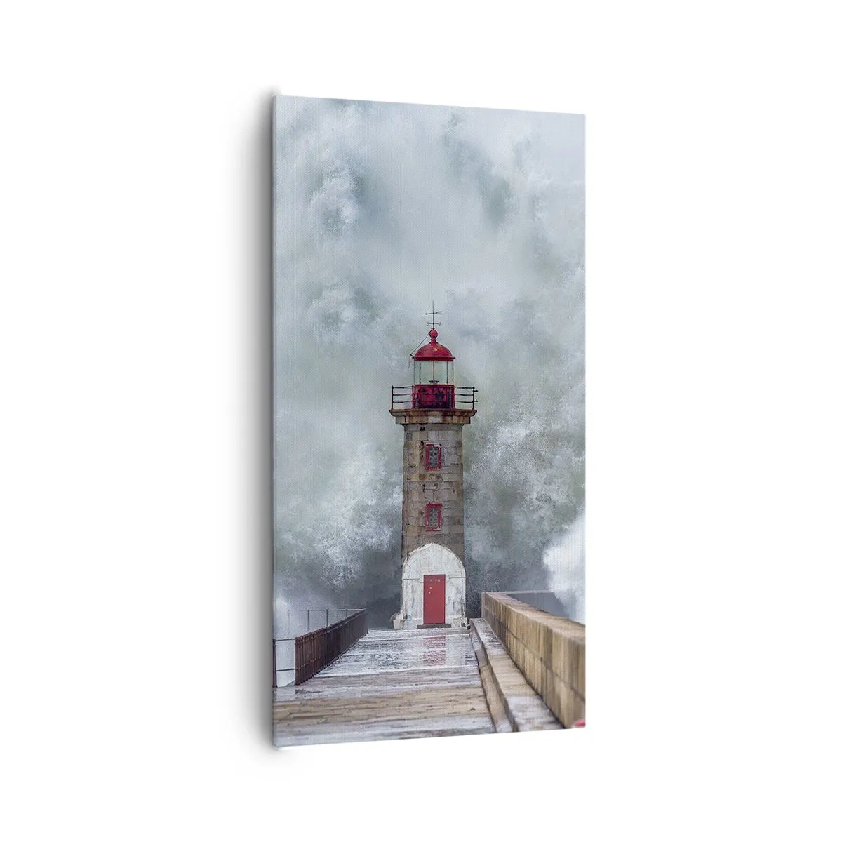 Schilderen op canvas - Het gebrul van het water, het geluid zal blazen - 65x120 cm