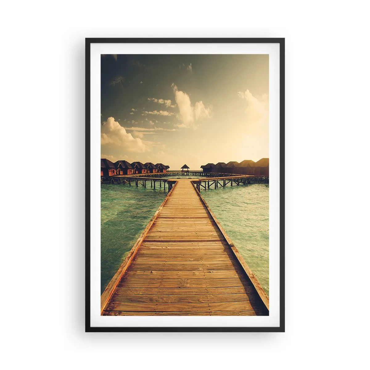 Poster in een zwarte lijst - Een warme uitnodiging - 61x91 cm