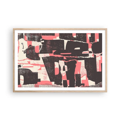 Een poster in een licht eiken lijst - Al dit lawaai - 91x61 cm