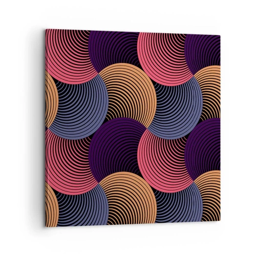 Schilderen op canvas - In een cirkelvormig ritme - 60x60 cm