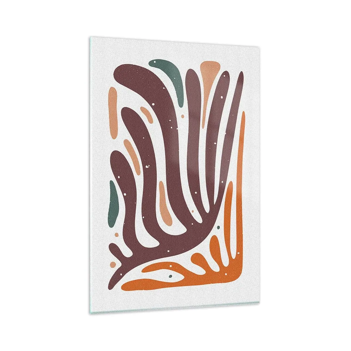 Schilderen op glas - Stralende organische compositie - 80x120 cm