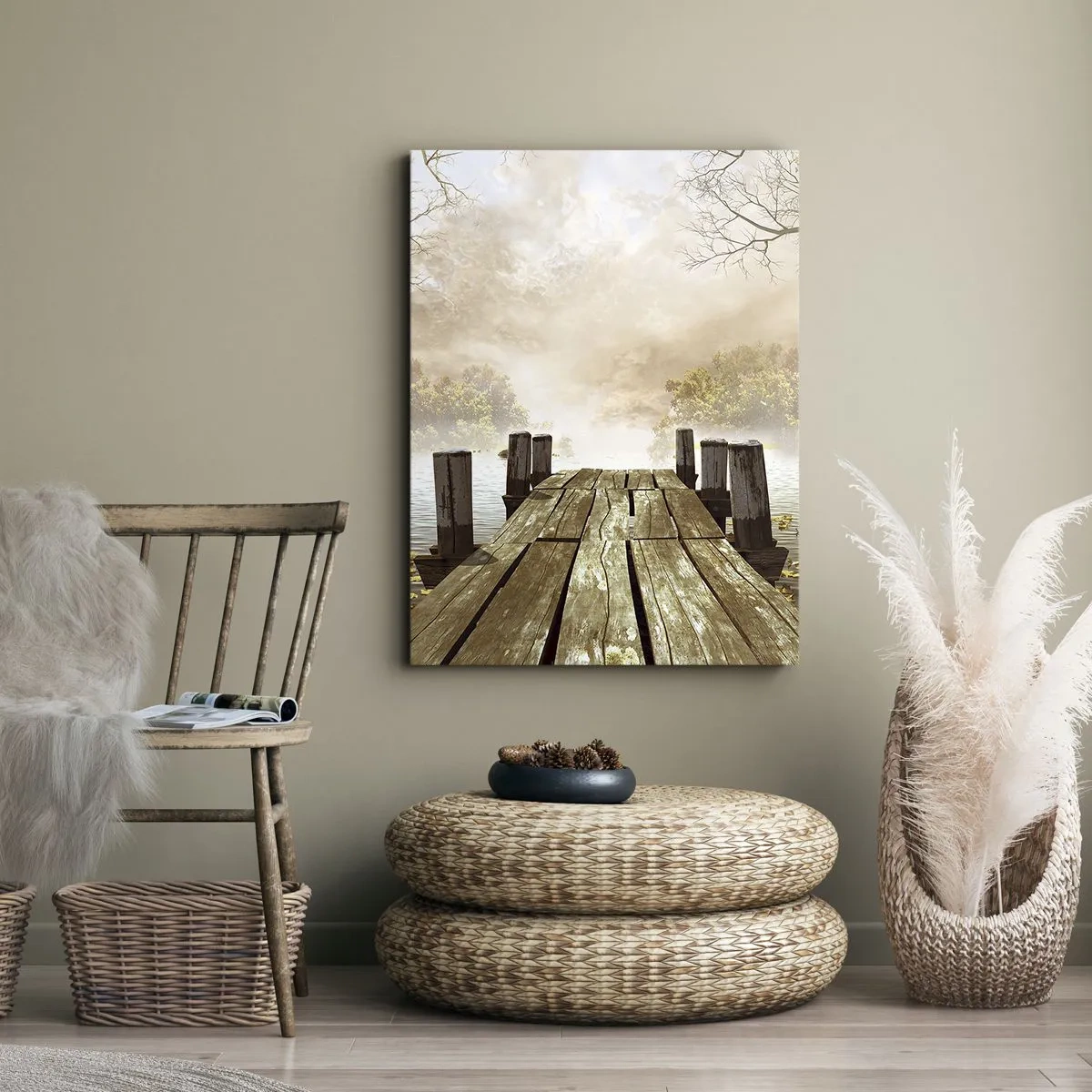 Schilderen op canvas - Het milde verdriet van de herfst - 45x80 cm