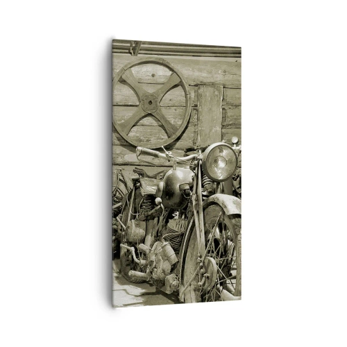 Schilderen op canvas - In de schuur van oom Władek - 65x120 cm