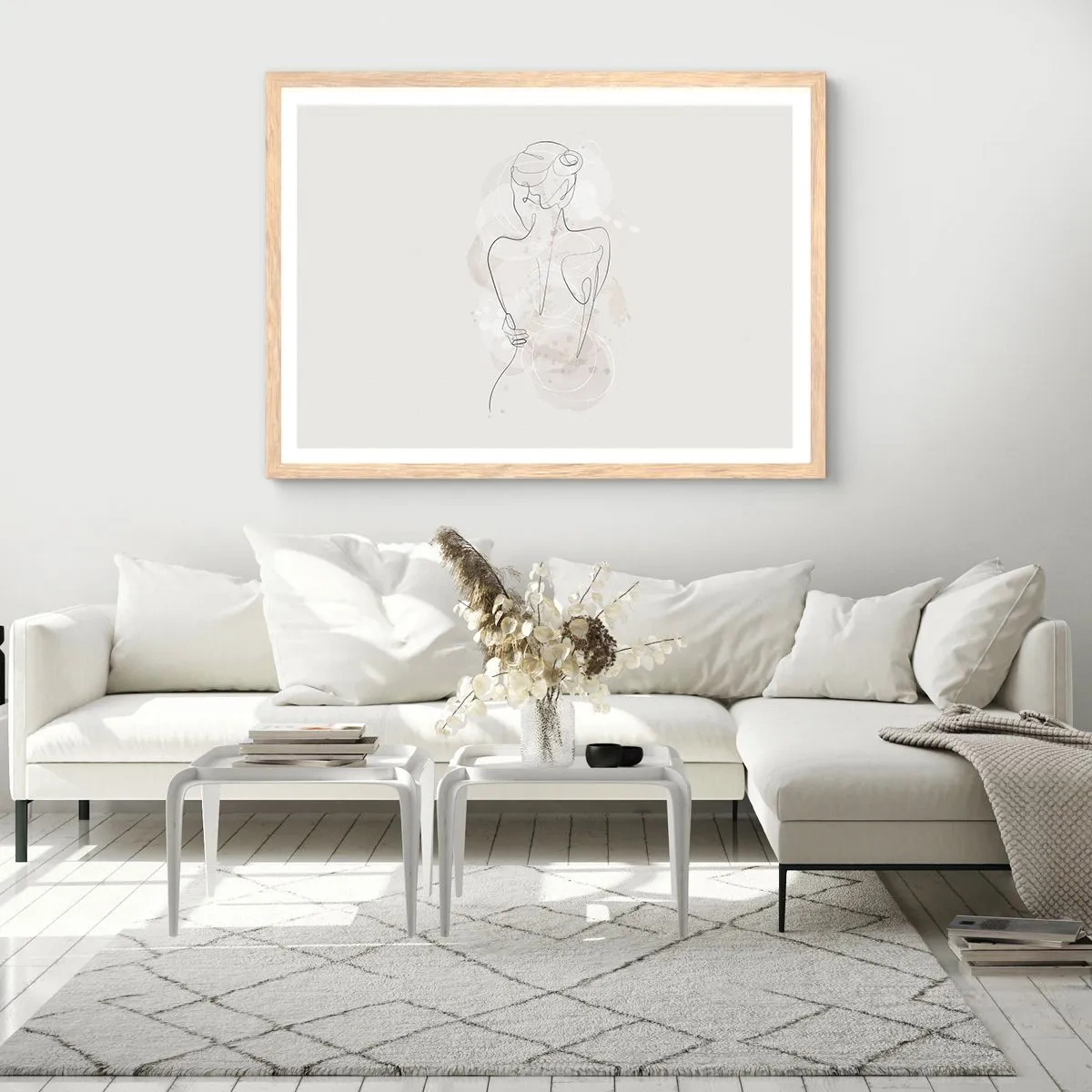 Een poster in een licht eiken lijst - Als een gevoelig instrument - 70x50 cm