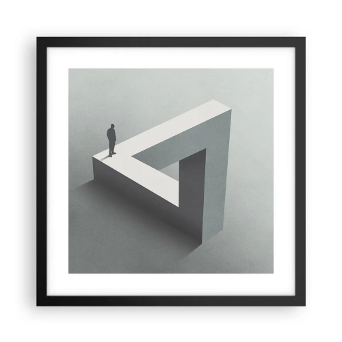 Poster in een zwarte lijst - Maar het is toch mogelijk - 40x40 cm