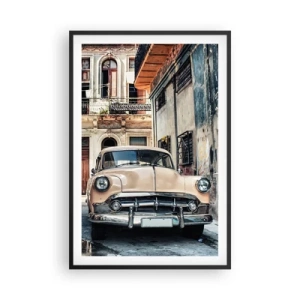 Poster in een zwarte lijst - De siësta in Havana - 61x91 cm