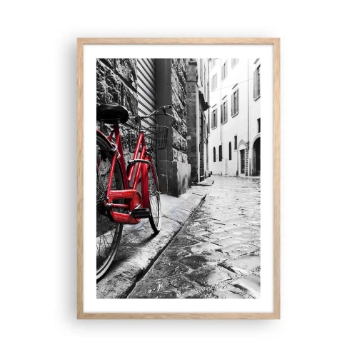 Een poster in een licht eiken lijst - Echte schoonheid verveelt niet - 50x70 cm