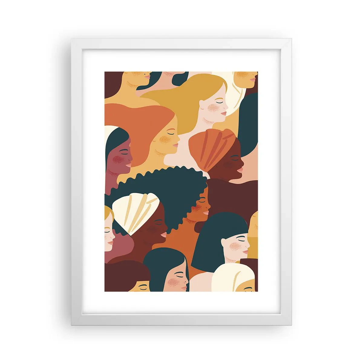 Poster in een witte lijst - Alleen vrouwelijkheid - 30x40 cm