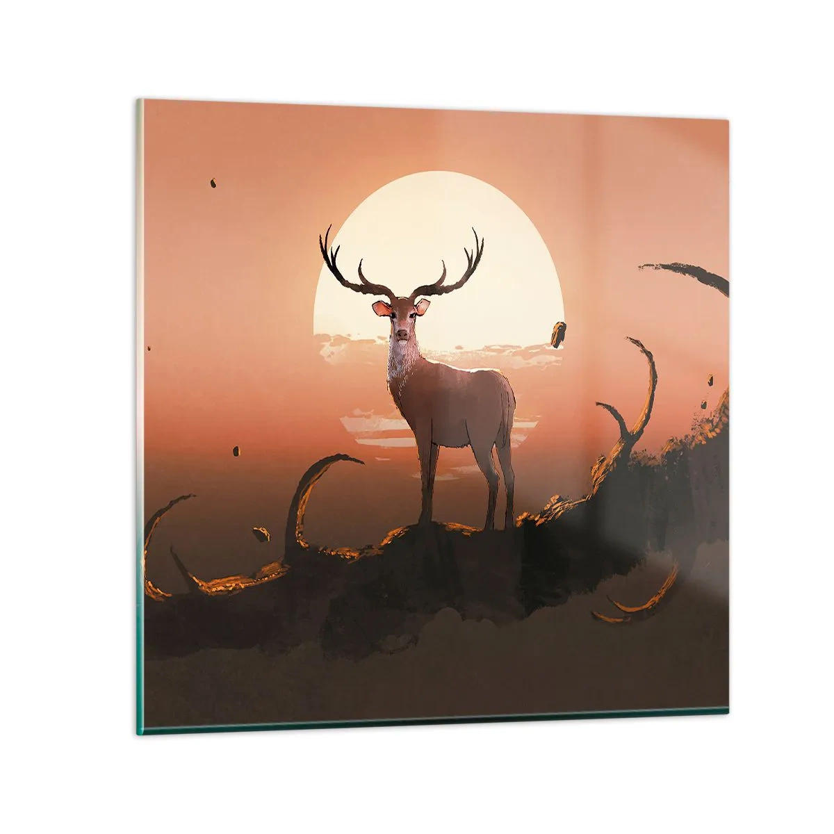 Schilderen op glas - Deze nacht is anders dan alle andere - 50x50 cm