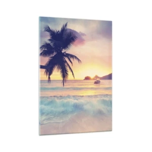 Schilderen op glas - Een avond aan de baai - 70x100 cm