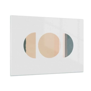 Schilderen op glas - Een Wiel achter een andere - 100x70 cm