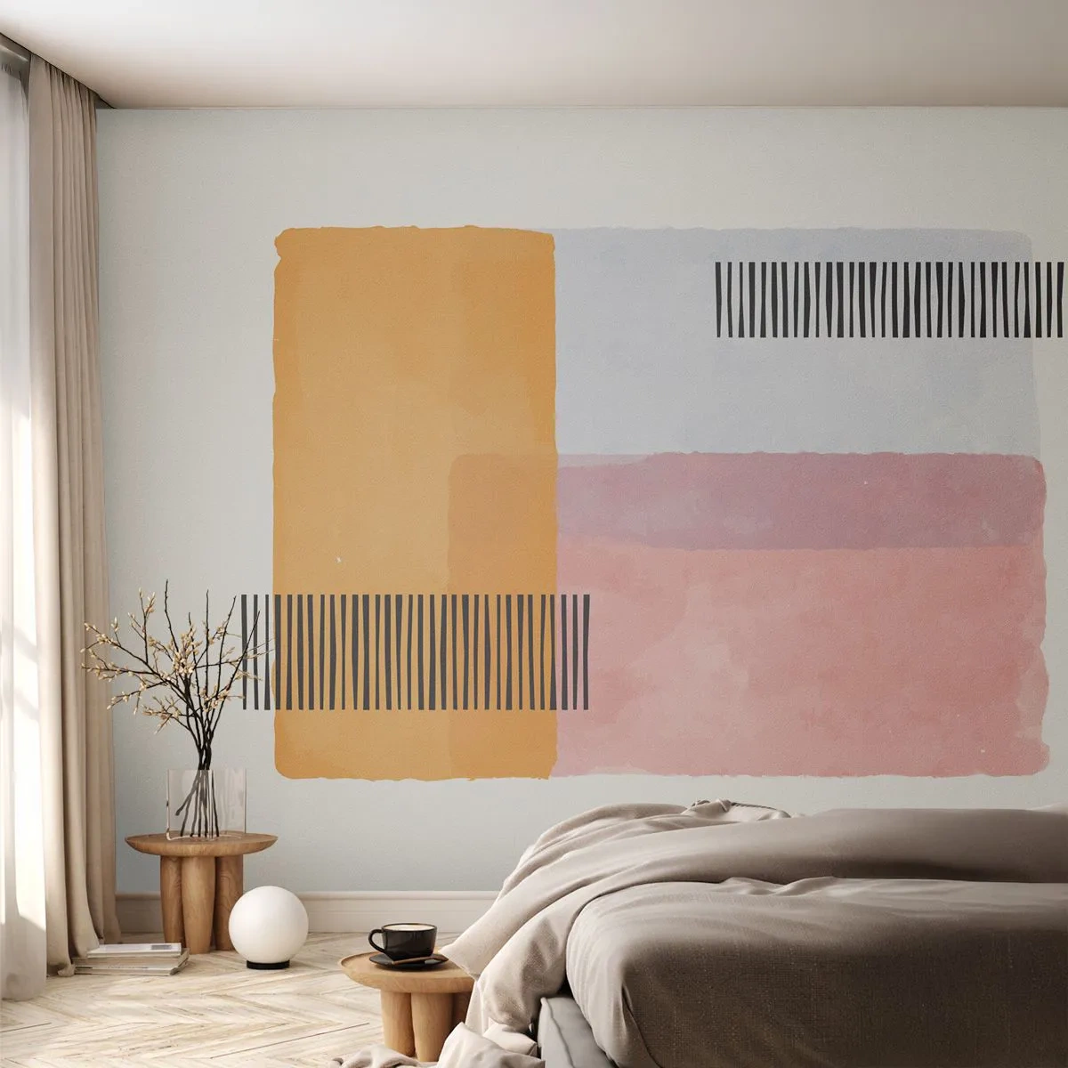 Fotobehang Standard Eco - Van hoek tot hoek - Abstractie, Deel, Minimalisme - 350x256 cm