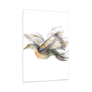 Schilderen op glas - Op de vleugels van poëzie - 50x70 cm