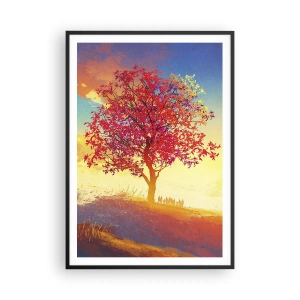 Poster in een zwarte lijst - Pelgrim bij de bestemming - 70x100 cm