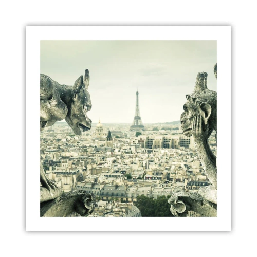 Poster - Parijs' babbelen - 50x50 cm