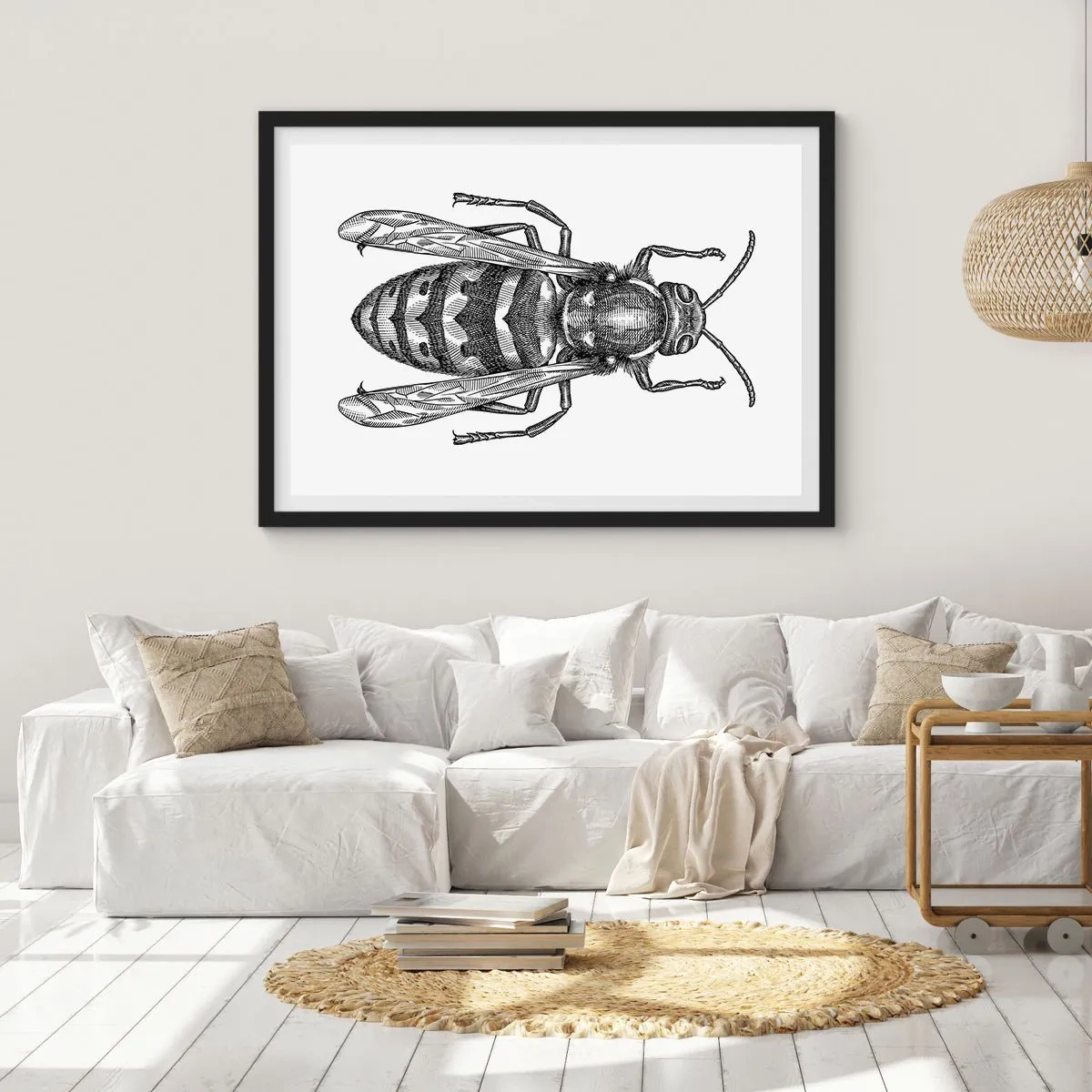 Poster in een zwarte lijst - Van een insectenplaneet - 91x61 cm