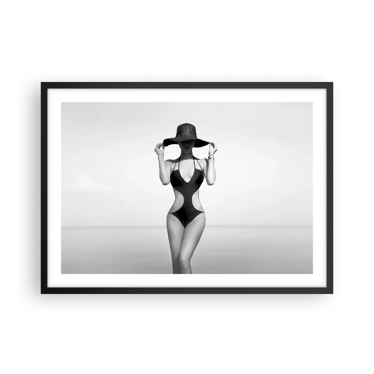 Poster in een zwarte lijst - Mijn naam is: Elegantie - 70x50 cm