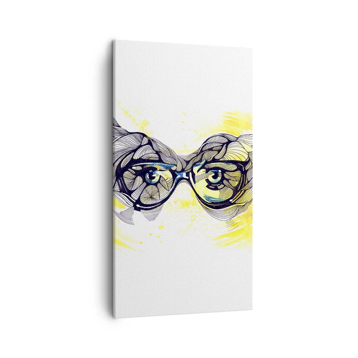 Schilderen op canvas - Door een blauwe bril - 45x80 cm