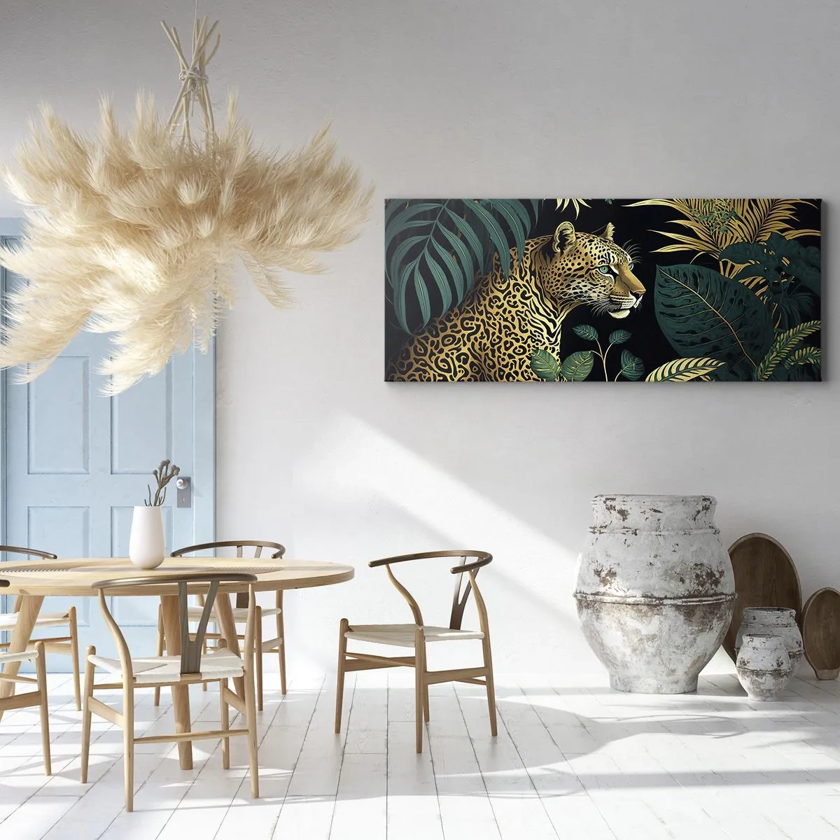 Schilderen op canvas - Een gastheer in de jungle - 100x40 cm