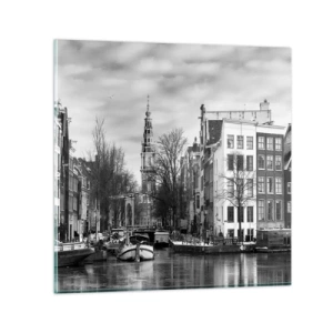 Schilderen op glas - Amsterdamse sferen - 70x70 cm