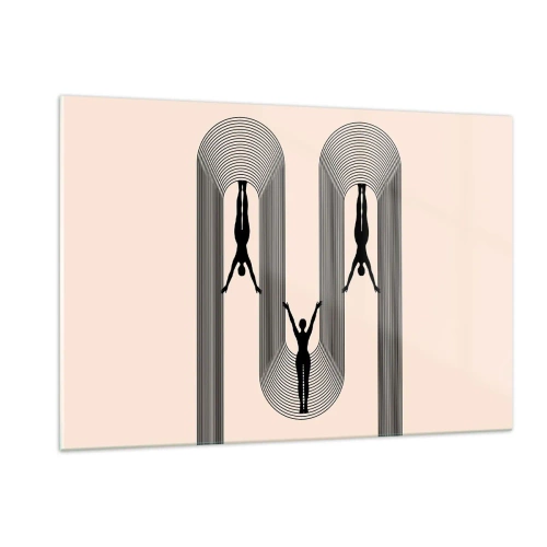 Schilderen op glas - Op zijn kop - 120x80 cm