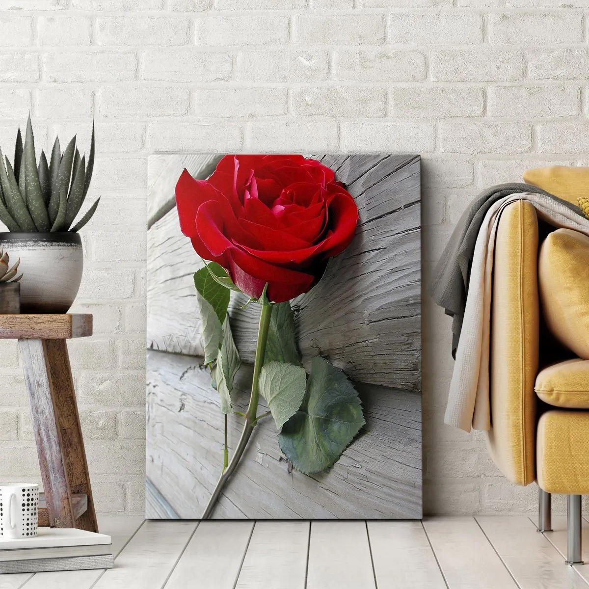 Schilderen op canvas - Een studie in scharlaken - 80x120 cm