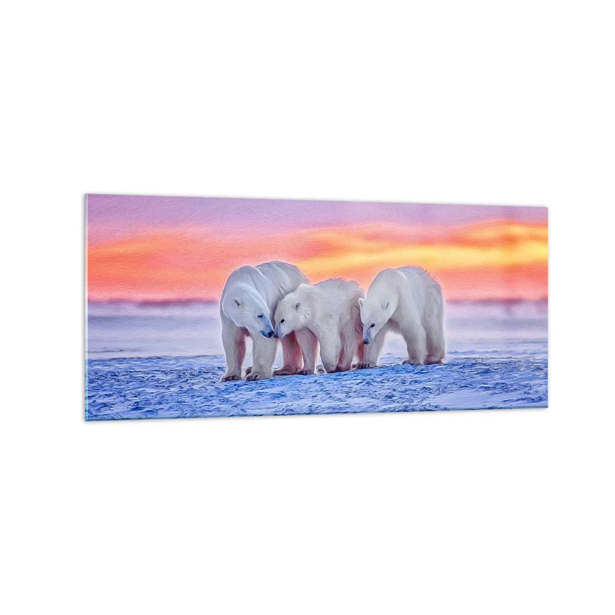 Schilderen op glas - Familie warmte is genoeg - 120x50 cm