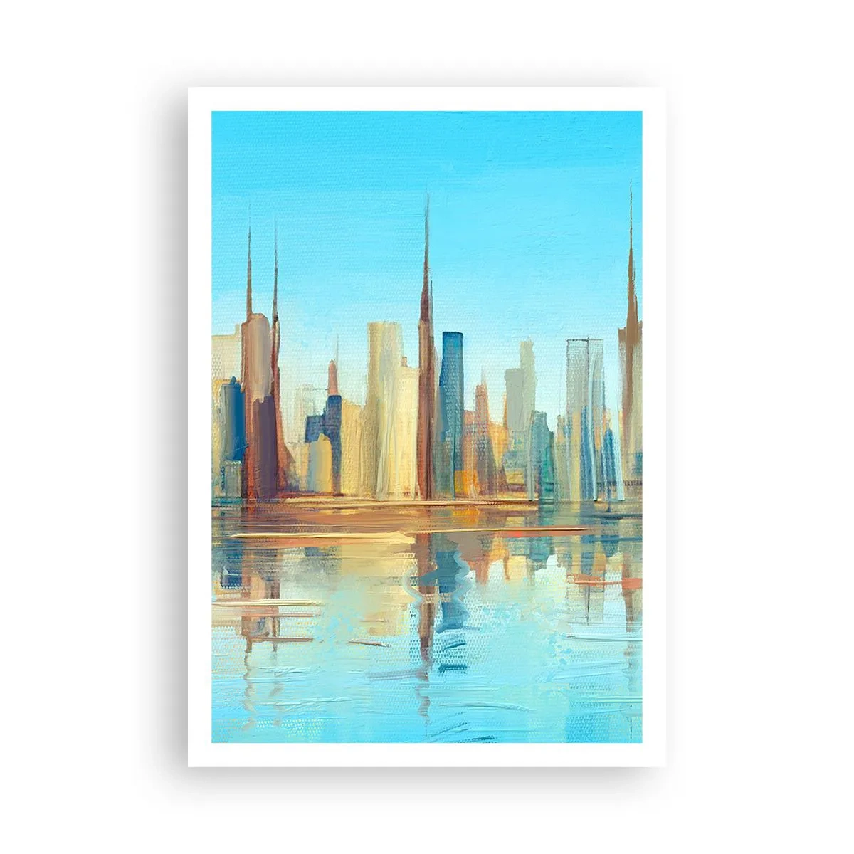 Poster - Een zonnige metropool - 70x100 cm