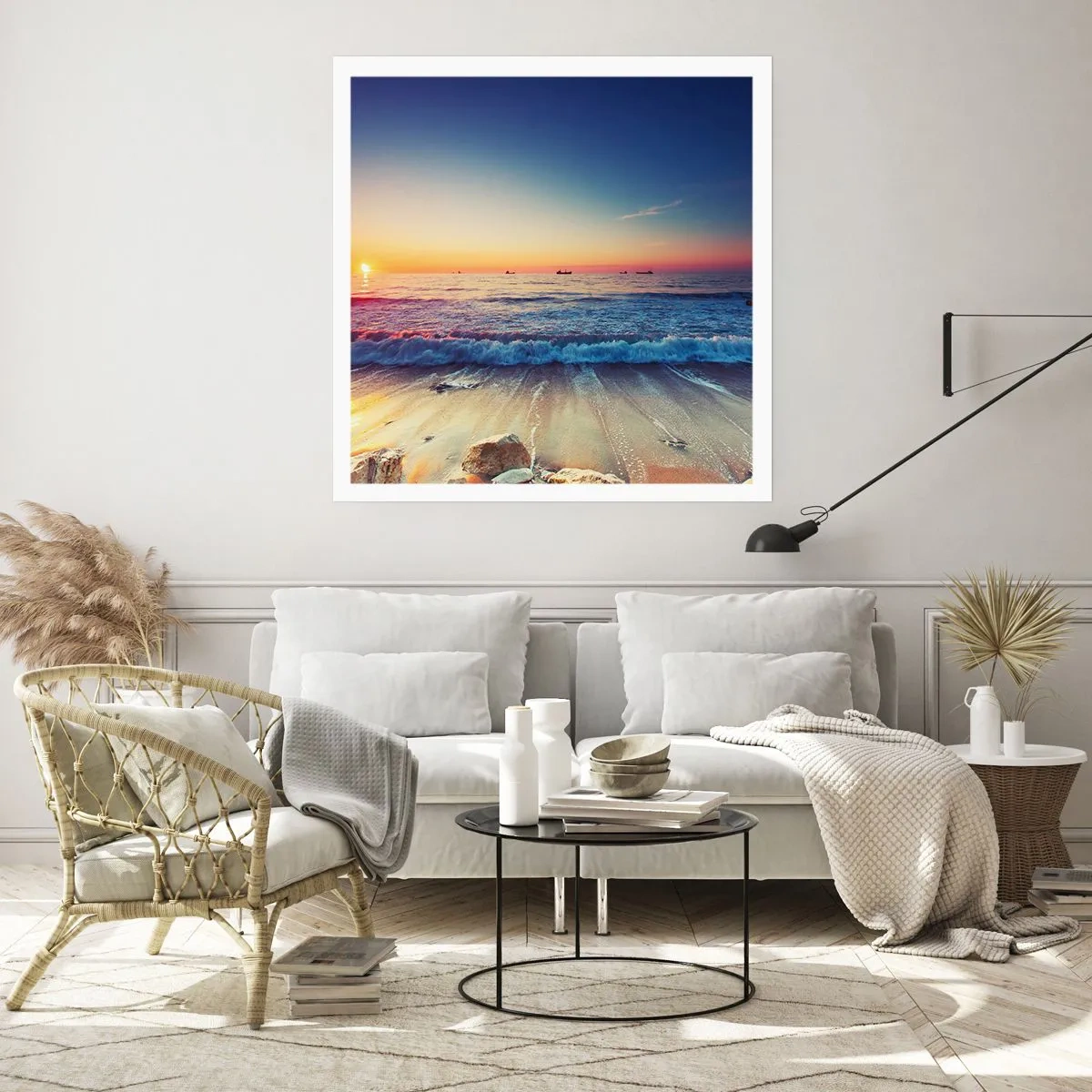 Poster - Hoe zit het met de horizon? - 40x40 cm