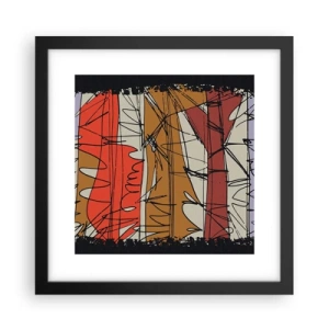 Poster in een zwarte lijst - Spontane compositie - 30x30 cm