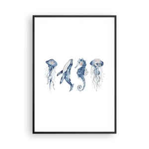 Poster in een zwarte lijst - Zee wonderen - 70x100 cm