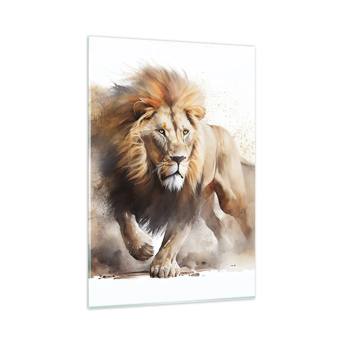 Schilderen op glas - De koning vertrekt - 80x120 cm