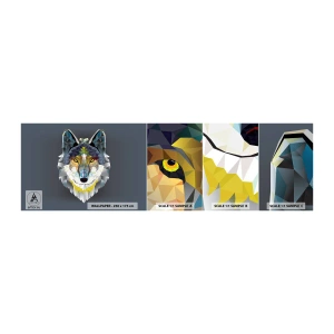 Fotobehang Monster Zelfklevend Deluxe Sticker - Als we het over de duivel hebben - Abstractie, Wolf, Dieren - 100x30 cm
