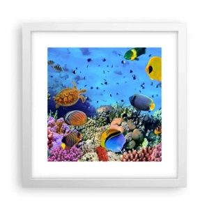 Poster in een witte lijst - En wat weten we over het leven... - 30x30 cm