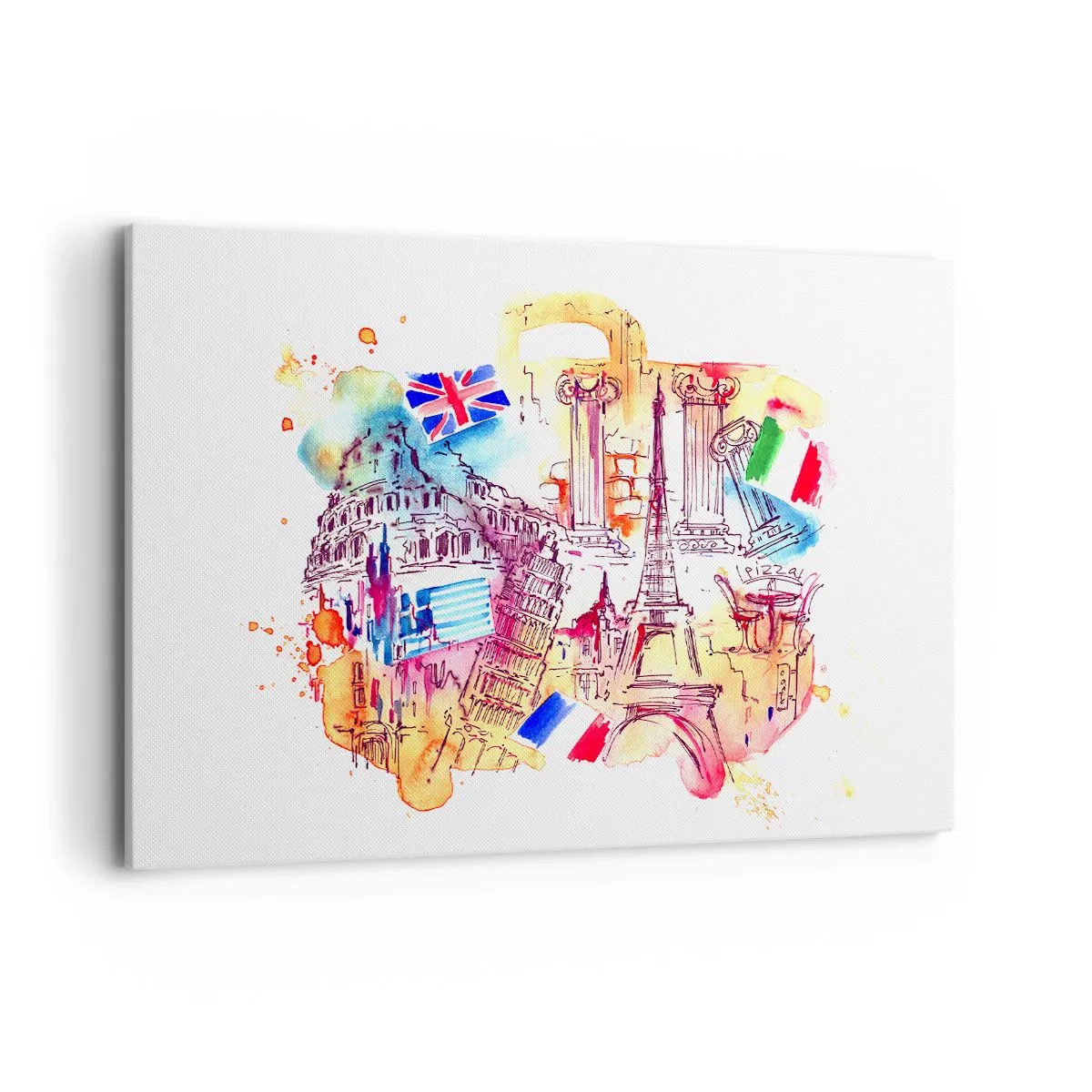 Schilderen op canvas - Europese tour - 120x80 cm