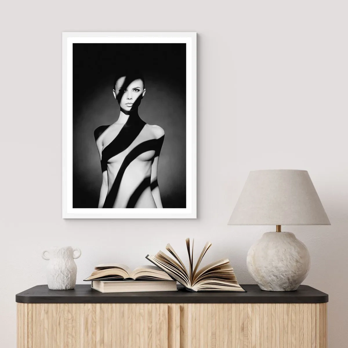 Poster in een witte lijst - In glans en schaduw - 70x100 cm
